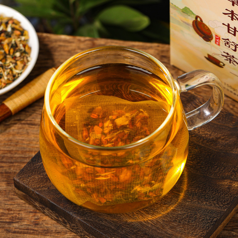 拍1发2 同仁堂 草本甘舒茶150g养生茶花茶决明子蒲公英枳子菊花茶葛根茶山楂栀子柠檬官方正品旗舰店