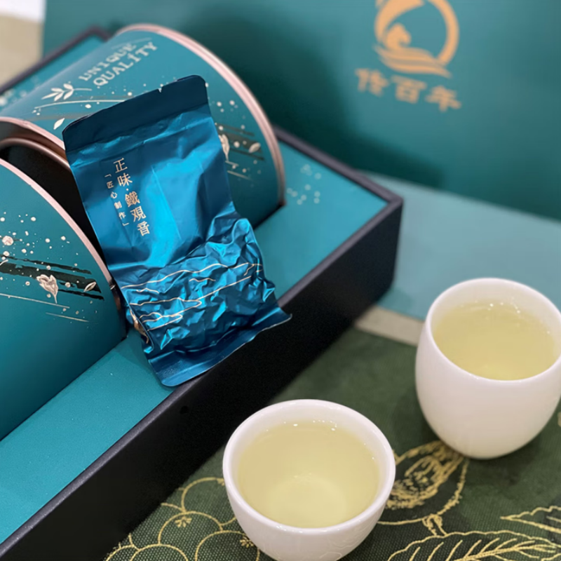 传百年茶叶 正味铁观音茶叶 精美礼盒包装 202g/盒(7.5g*27泡)高清大图