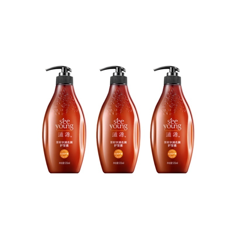 滋源 茶籽水润去屑护发素(中干性)535ml*3