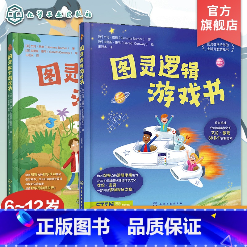 【正版】2册 图灵游戏书 数字游戏+逻辑游戏 6~12岁儿童全脑开发游戏书 儿童观察能力逻辑思维能力培养 图灵数学特色