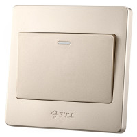 公牛(BULL) 开关插座 G07系列 一开单控开关86型面板G07K111Y(U6) bull香槟金