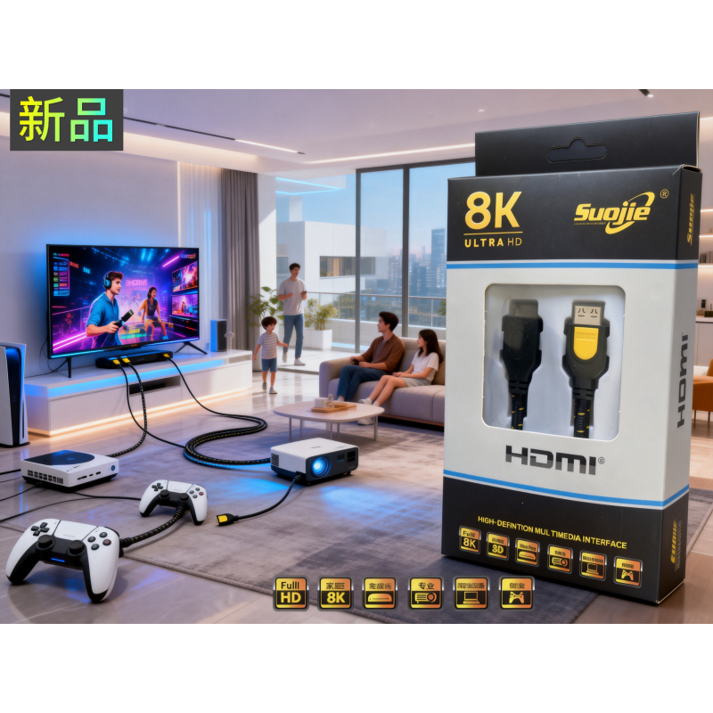 索杰8k数字HDMI高清线公对公/公对母款式高清大图