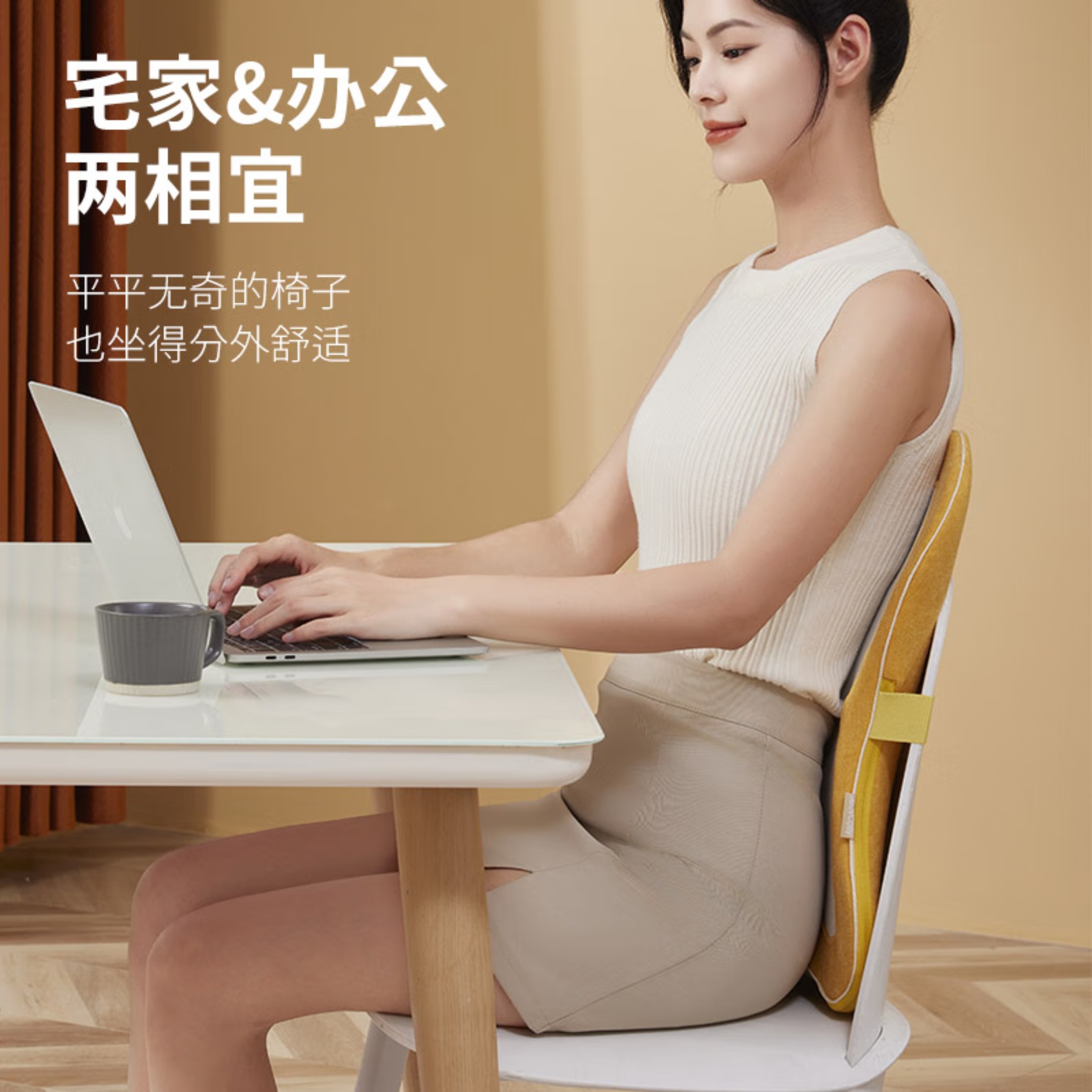 践程家用腰部按摩器腰背腿按摩靠垫恒温热敷长导轨按摩仪肩颈椎按摩枕小腰舒生日节日礼物送爸妈礼盒款 浅灰色高清大图