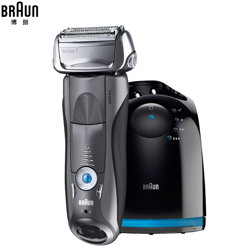 博朗(BRAUN)电动剃须刀 7系 7865cc 智能声波技术 5种剃须模式 三刀头 往复式 充电式 全身水洗 干湿两用