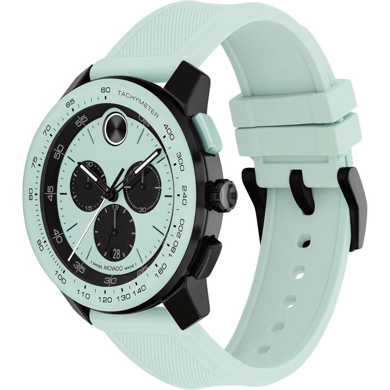 Movado男士石英表TR90黑盘皮带防水30米运动腕表高清大图