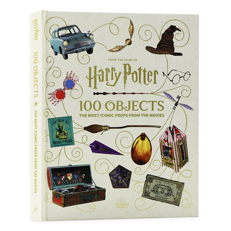 [正版]哈利波特100件道具物品藏品 老魔杖/隐形斗篷/格兰芬多之剑 英文原版 From The Films Of H
