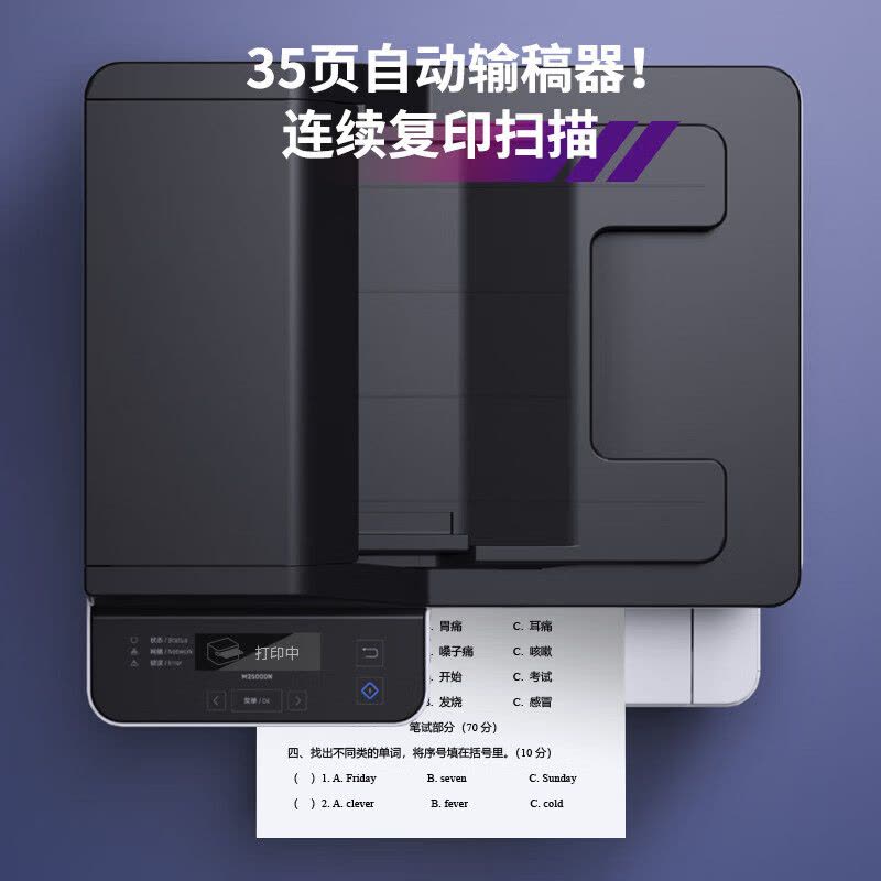 得力(deli) M2500ADNW A4幅面黑白激光鼓粉一体机 三合一 多功能一体机 自动双面激光打印机图片