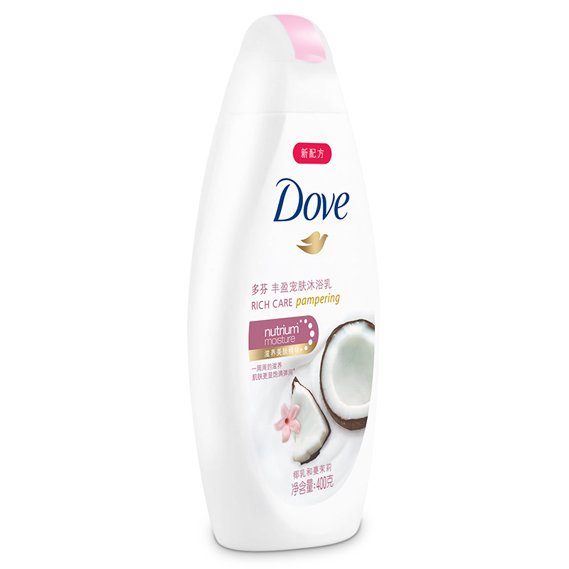 多芬(Dove)沐浴露 丰盈宠肤沐浴乳 椰乳和蔓茉莉400g【联合利华】