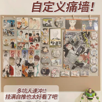 维诺亚谷子吧唧收纳展示架毛毡板痛墙日式照片墙徽章周边小卡宿舍墙面 展示墙#驼色