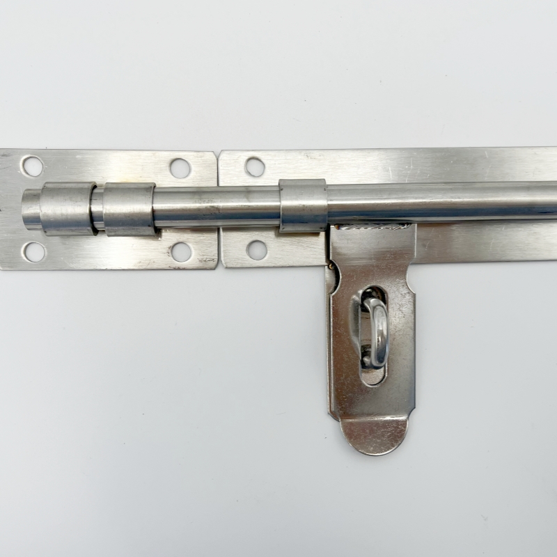 梦涵杰加长挂锁门栓加厚明装门窗防盗加粗重型门闩不锈钢插销高清大图