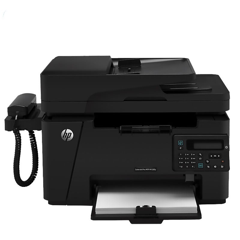 惠普 LaserJet Pro MFP M128fp黑白激光多功能打印连续复印件扫描A4纸电话传真机一体机办公四合一
