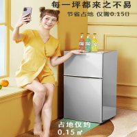 荣事达(Royalstar) 小冰箱小型家用电冰箱小出租房宿舍双门冷冻冷藏一级能效节能 85L双门银色搁架款一级能效