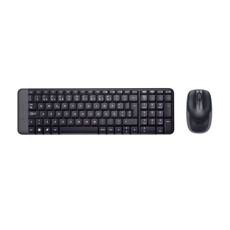 罗技（Logitech）MK220无线键鼠套装台式机笔记本家用办公商务通用紧凑防泼溅设计美观耐用 黑色