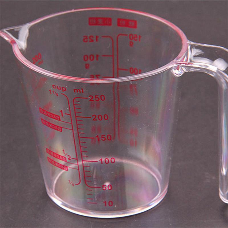 量杯 高档透明刻度杯子烘焙量盅 非量勺 家用厨房计量杯250 500ml [带盖]奶茶量杯[500毫升]