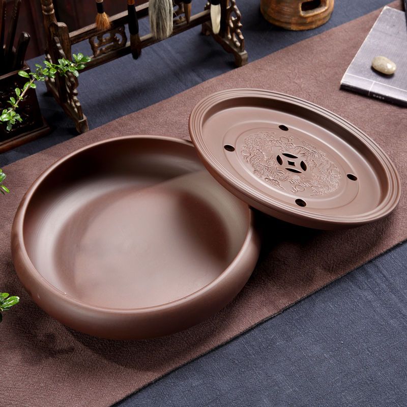 鱼丸茶具紫砂茶盘陶瓷小茶盘储水家用茶台功夫茶具简约