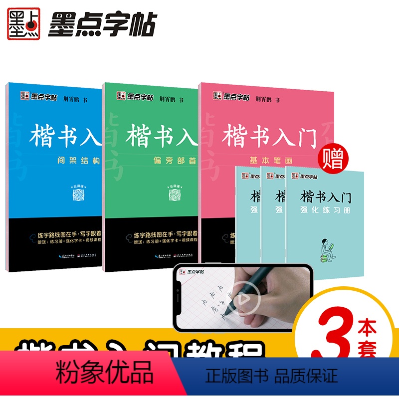 【全3册】楷书入门训练 【正版】荆霄鹏楷书行楷字帖通用规范汉字7000字常用字楷体字帖初学者硬笔书法教程初中生高中生成人