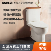 科勒官方家用座厕五级旋风缓降分体座便器瑞琦插花马桶18643