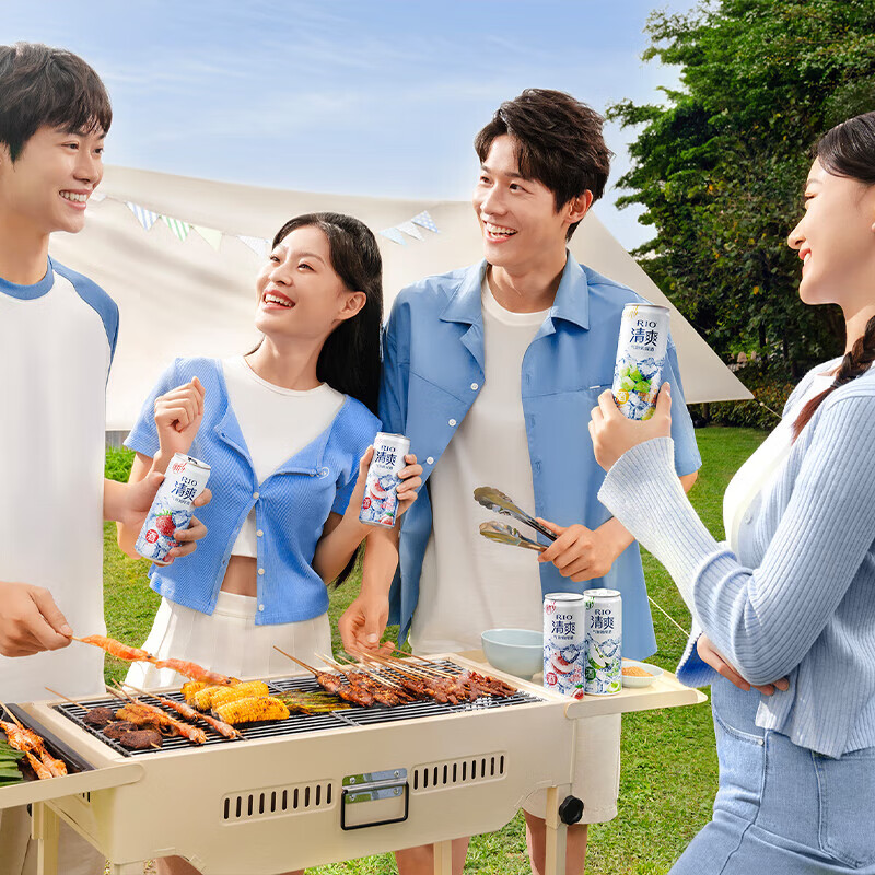 锐澳(RIO)洋酒预调鸡尾酒清爽白桃330ml*8罐高清大图