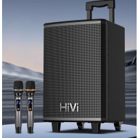 惠威（HiVi）8英寸专业广场舞音响会议ktv音响蓝牙拉杆音箱户外标配双无线麦克风电木吉他民谣乐器音箱MA08