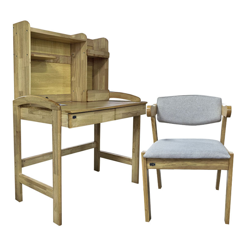 亿铁(YI TIE)实木书桌椅带书架一体写字桌椅定制色DSZY082/套高清大图