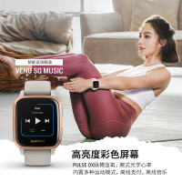 佳明(GARMIN)Venu Sq光学心率脉搏血氧离线音乐支付智能GPS腕表音乐版功能手表 流沙金