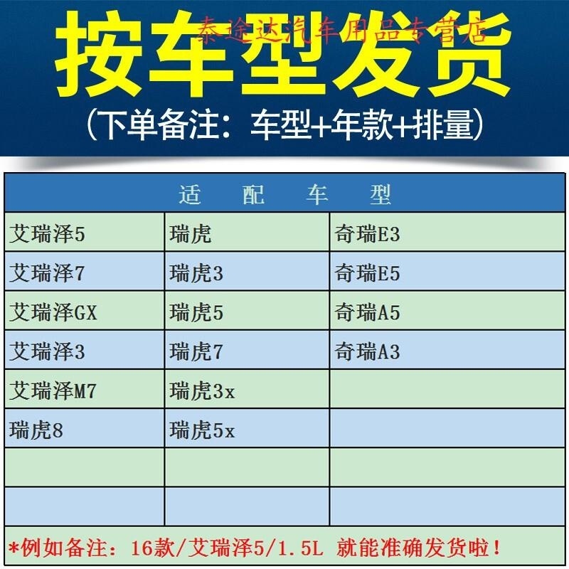 游枫亭适配奇瑞E5瑞虎3 7 3x空滤5x艾瑞泽5空气滤芯E3空调8原装A5原厂A3nm高清大图