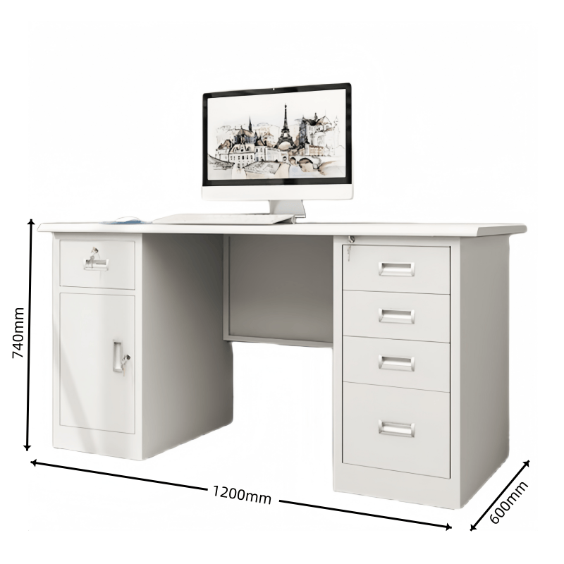 豫龙都电脑桌1.2m张高清大图