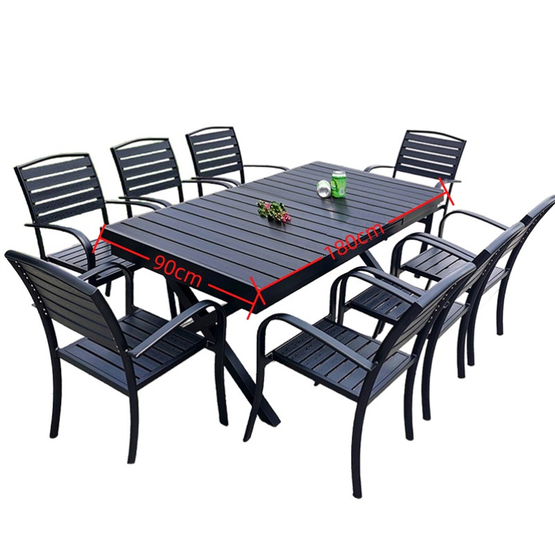 依韵珂户外伸缩桌180/240*90cm+8椅套高清大图