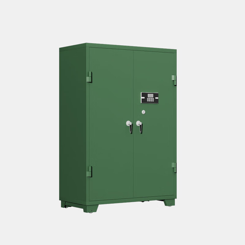 富路达加厚款军绿色钢制存放柜密码锁1.5米高高清大图