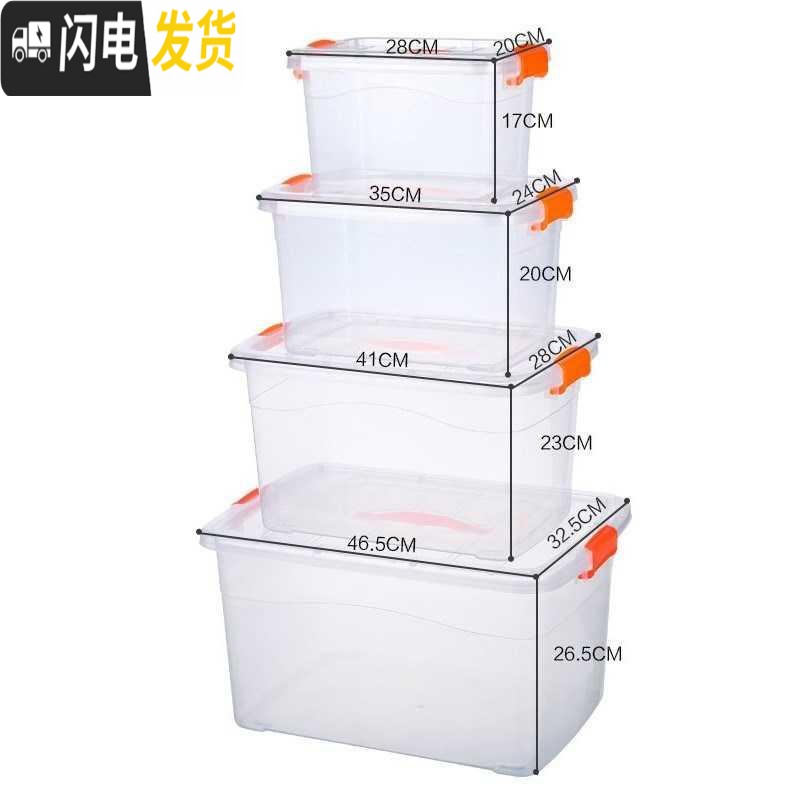 三维工匠熟料收纳盒 塑料整理箱大号装衣服收纳箱家用超大收拉箱整理箱高清大图