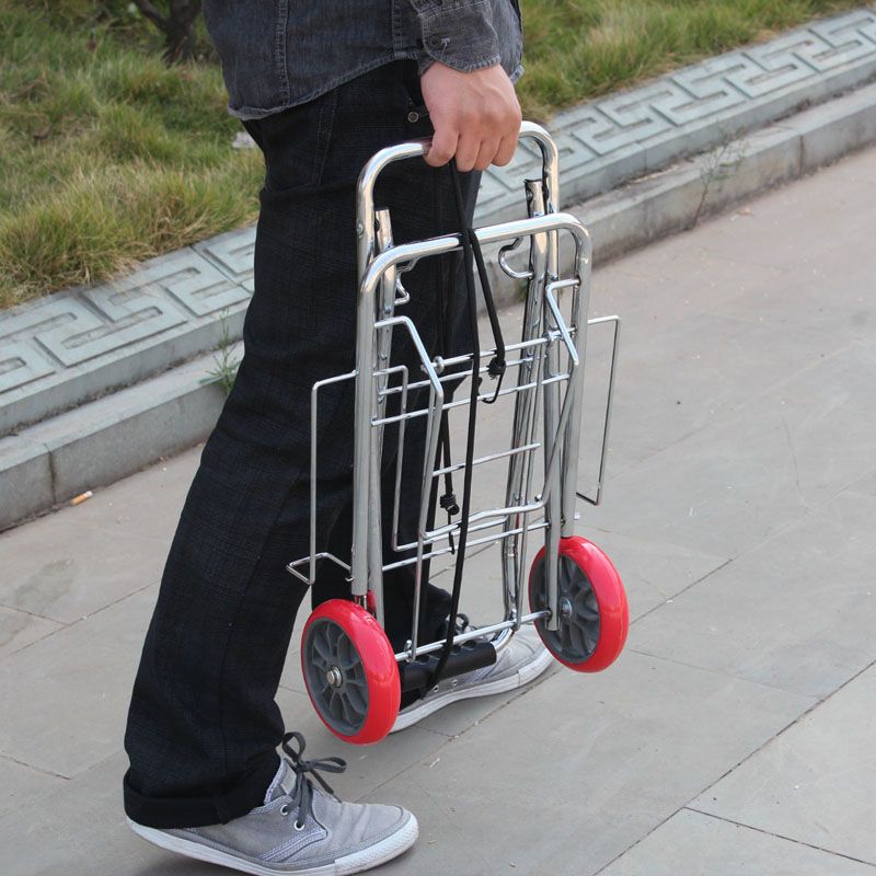 大号折叠手拉车小拖车便携拉杆车行李车买菜购物车拖水拉货车两轮大号