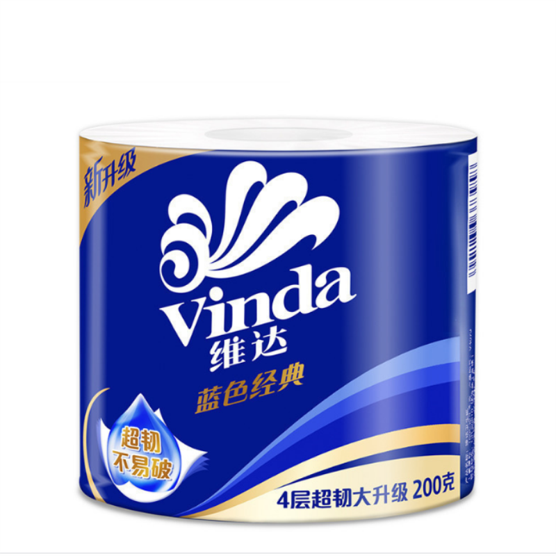 维达(Vinda)卷纸 蓝色经典四层200g*10卷卫生纸