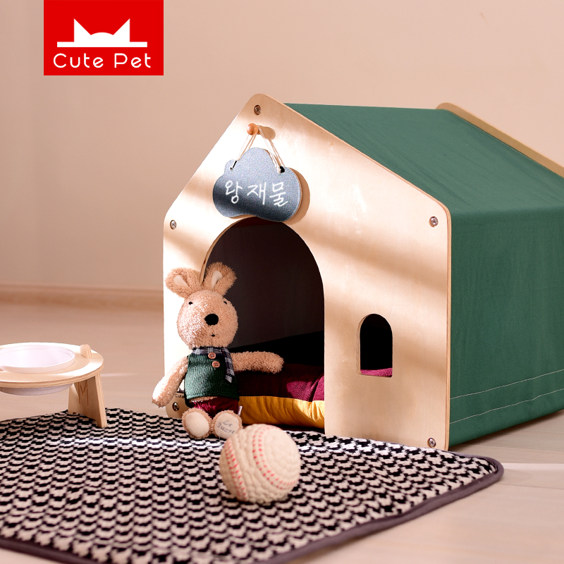 网红狗窝宠物小型犬泰迪室内狗狗房子四季通用冬天保暖狗屋狗别墅高清大图