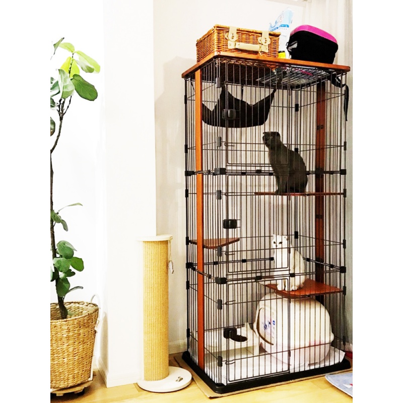 猫笼子家用猫别墅双层三四层大号猫咪猫舍实木清仓豪华室内猫笼子高清大图