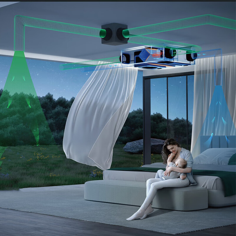 中频 ZP-XP03 400除湿一体机防霾 双向流 新风机 (计价单位:台) 黑色高清大图