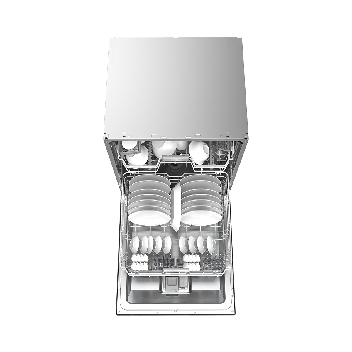 美的(Midea)13套家用嵌入式全自动洗碗机P60远红外热风烘干UV消毒除菌降噪长效鲜存智能洗碗机高清大图