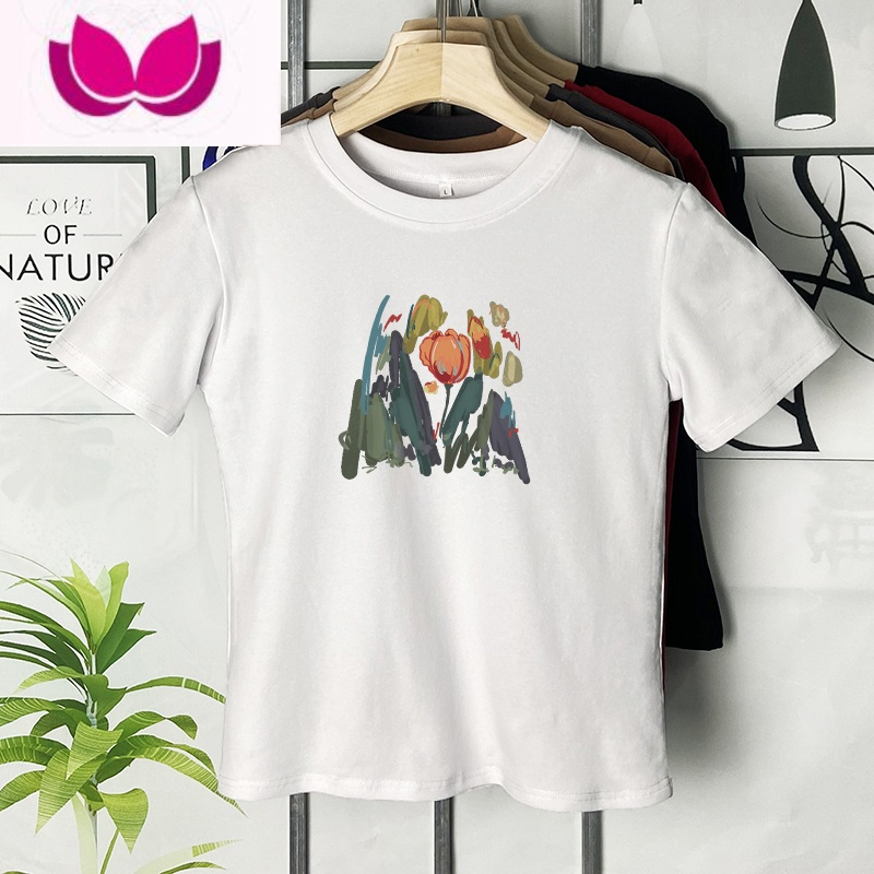 七斓2023新款欧洲站正肩短袖t恤女装夏季欧货小衫小个子洋气上衣