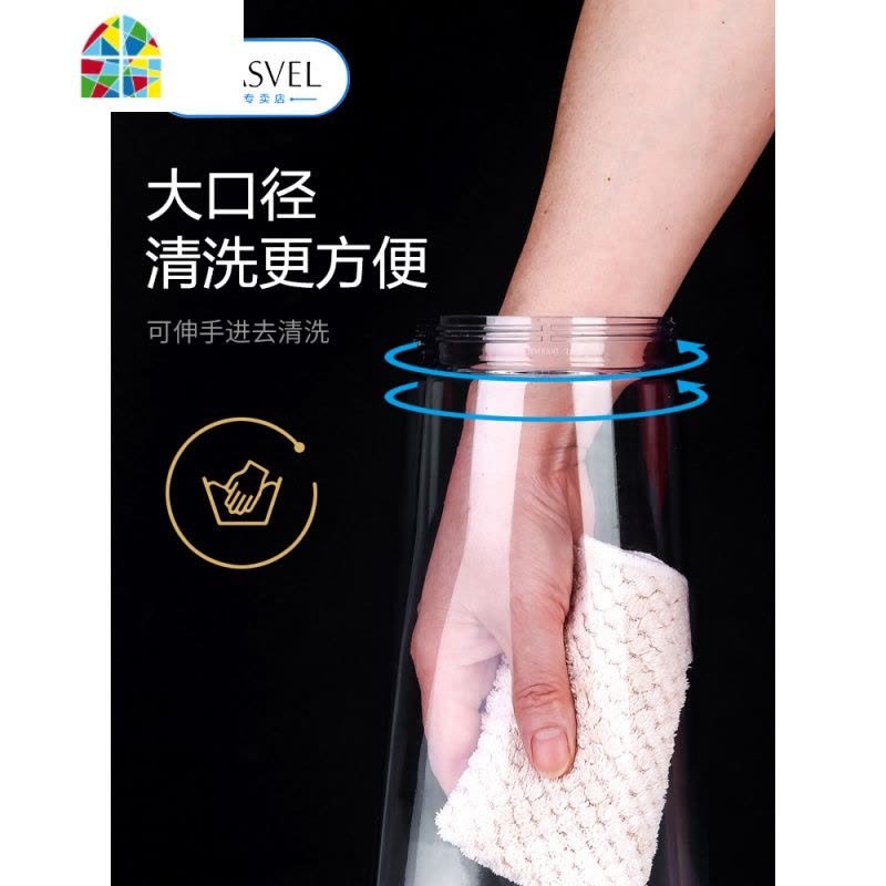 冷水壶凉水杯家用可高温茶壶凉白开水杯防漏密封大容量 FENGHOU 8254粉色凉水壶图片