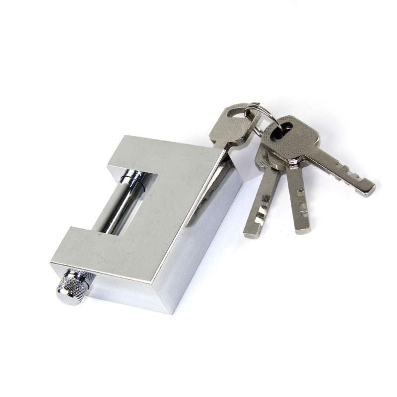 leibao 防撬横开矩形锁 防盗车库大门锁头 户外防水防锈挂锁 通开锁具