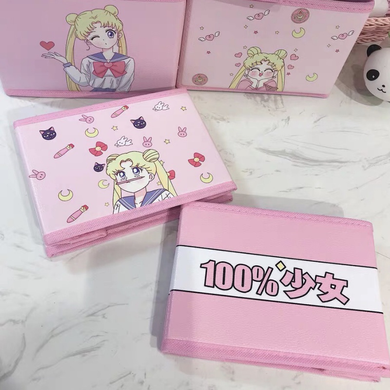 家柏饰(CORATED)少女心放映室 PU皮粉色可折叠收纳盒 桌面杂物整理储物盒高清大图