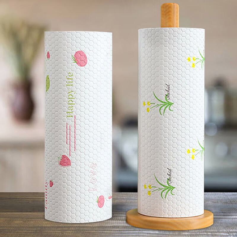 星坊 懒人抹布一次性洗碗布 干湿两用清洁吸水厨房纸巾300片6卷高清大图