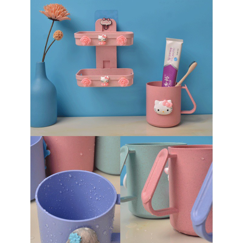 卡通小麦秸秆可爱牙缸宝宝创意刷牙杯防摔家用杯牙刷缸