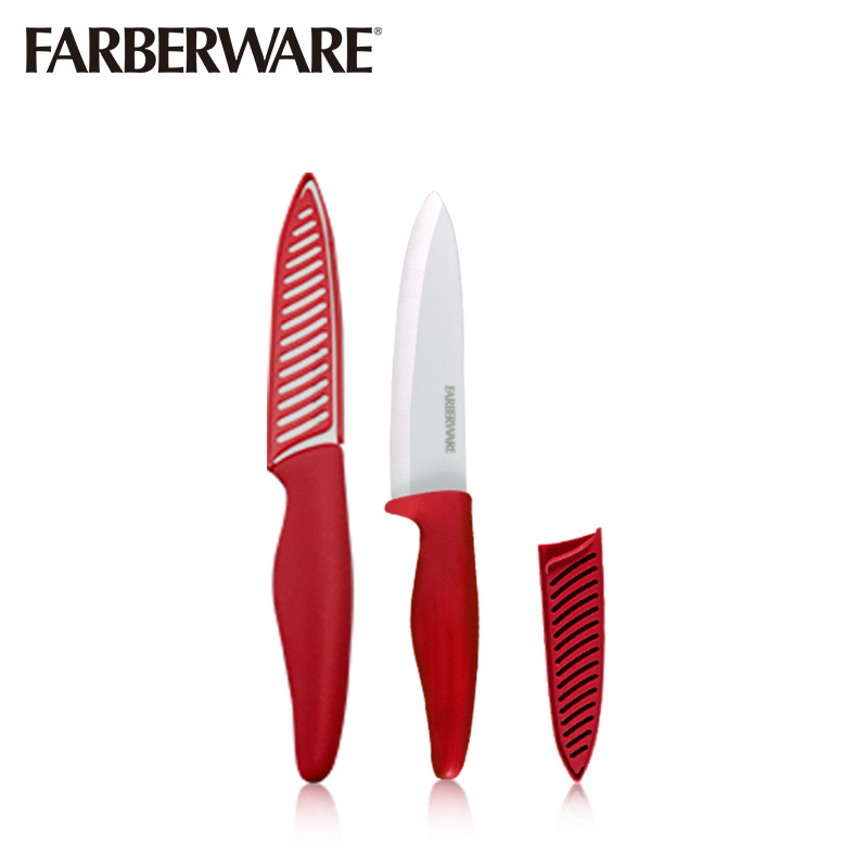 FARBERWARE美国生牌多功能陶瓷刀切菜刀瓜果刀厨师刀厨房工具刀中号