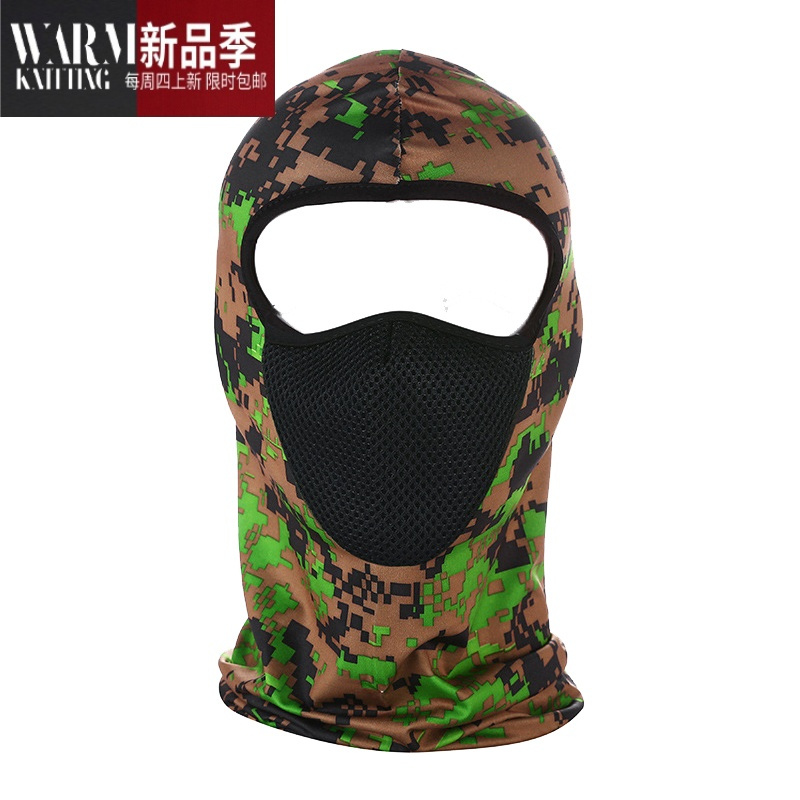 shanchao冰丝夏季钓鱼头套包面罩帽子骑行男女口鼻罩脸基尼遮脸遮阳帽