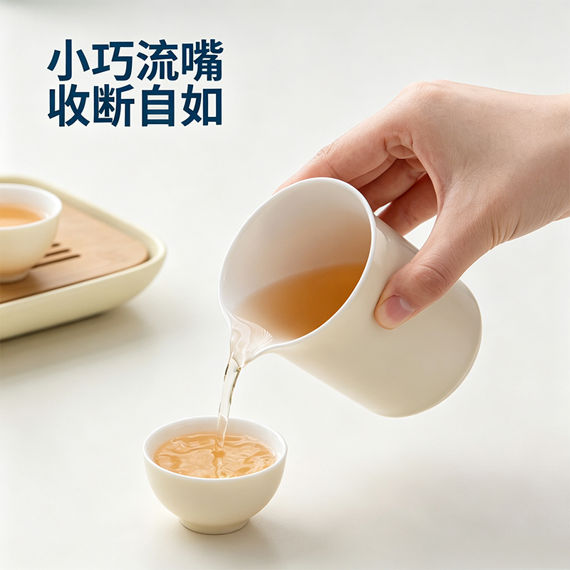 南山先生NSZH4891-S半见西施壶泡茶具套装(西施壶、公道杯、茶滤组、茶杯*6、茶盘、茶巾、茶夹)