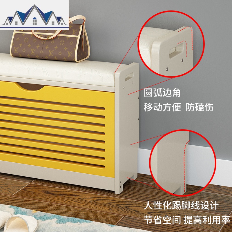 进口换鞋凳家用可坐式鞋柜鞋架多功能储物凳收纳简约现代穿鞋凳 三维工匠收纳凳高清大图