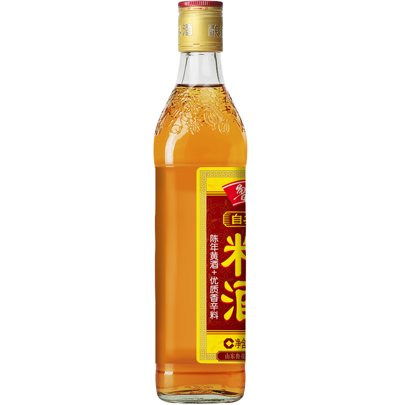 鲁花料酒500ml家用黄酒去腥解膻提味炒菜调味料