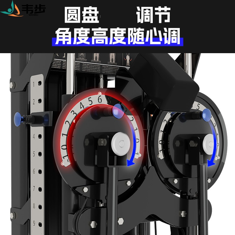 韦步FW8001健身房多功能蝴蝶机侧平举夹胸训练一体双臂机肩部训练侧平举训练器(黑色)高清大图