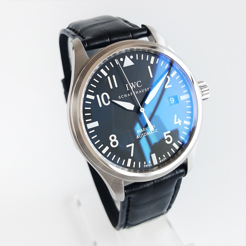 正品二手95新万国iwc飞行员iw325501自动机械39mm男表日期精钢