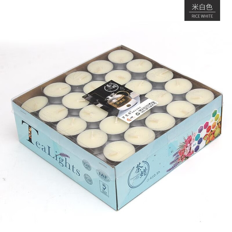 无烟茶蜡香薰蜡烛浪漫表白酒店KTV生日蜡烛2-4小时小 中吉万兴蜡烛煮茶保温 4小时100只【白色】